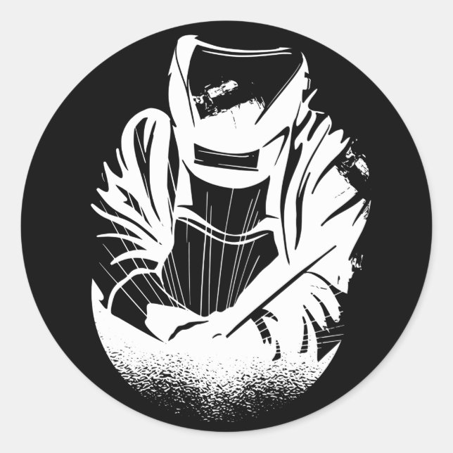 Welder Husband Classic Round Sticker (Front)