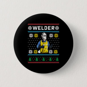 Welder Knit Ugly Christmas Sweater Gift 6 Cm Round Badge