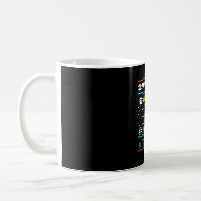 Welder Knit Ugly Christmas Sweater Gift Coffee Mug (Left)