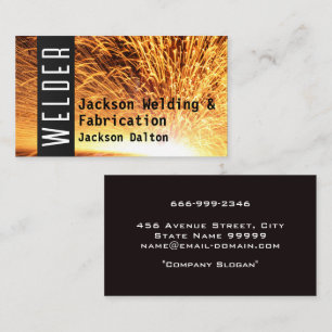 Welder   Metal Rivets   Sparks  Business Card