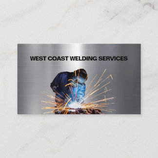 Welder Metal Welding Fabricator Contractor Service Business Card