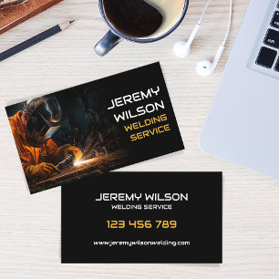 Welder Metal Welding Service Fabrication Steelwork Business Card
