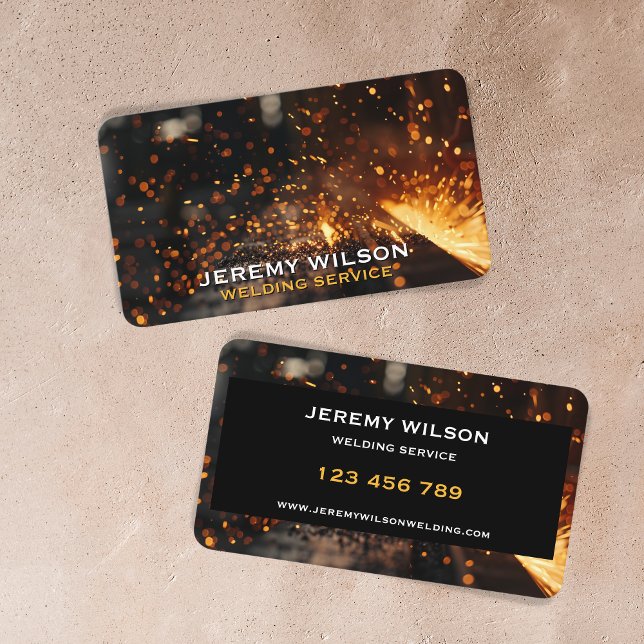 Welder Metal Welding Service Fabrication Steelwork Business Card (Creator Uploaded)
