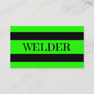 Welder Neon Green Business Card