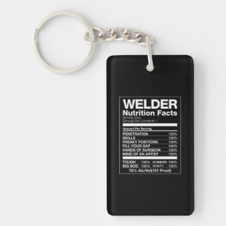 Welder Nutrition Facts Key Ring