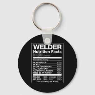 Welder Nutrition Facts Key Ring