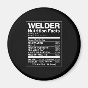 Welder Nutrition Facts Magnet
