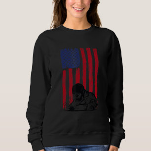 WELDER - Patriotic American Flag Welder Fun Weldin Sweatshirt