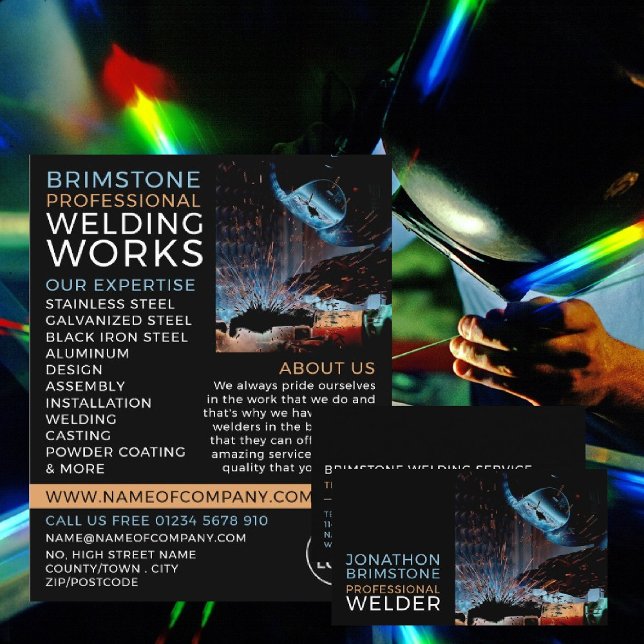 Welder Portrait, Metal Worker, Welder Advertising Flyer (Creator Uploaded)