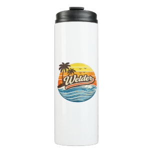 Welder Retro Sunset Design Thermal Tumbler