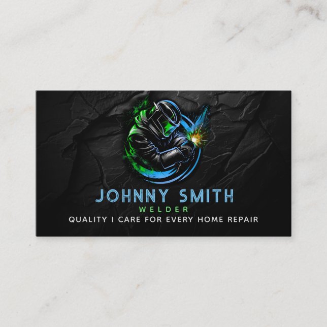 Welder Slogans Business Cards (Front)