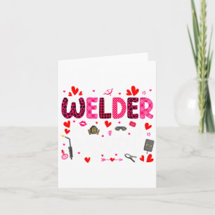 Welder Squad Cute Tools Hearts Costume Valentines Card