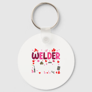 Welder Squad Cute Tools Hearts Costume Valentines  Key Ring
