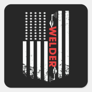 Welder Square Sticker