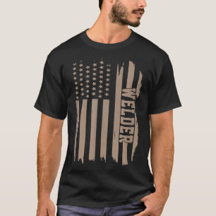 Welder Usa American Flag Welding Torch Craft Patri T-Shirt