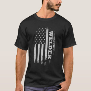 Welder USA American Flag Welding Vintage Patriotic T-Shirt