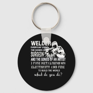 Welder Using Hands Surgeon Genius Artist Key Ring