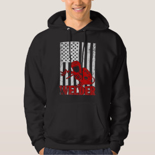 Welder Vintage Usa American Flag Clothing Love Wel Hoodie