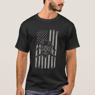 Welder Vintage Usa American Flag Welding T-Shirt
