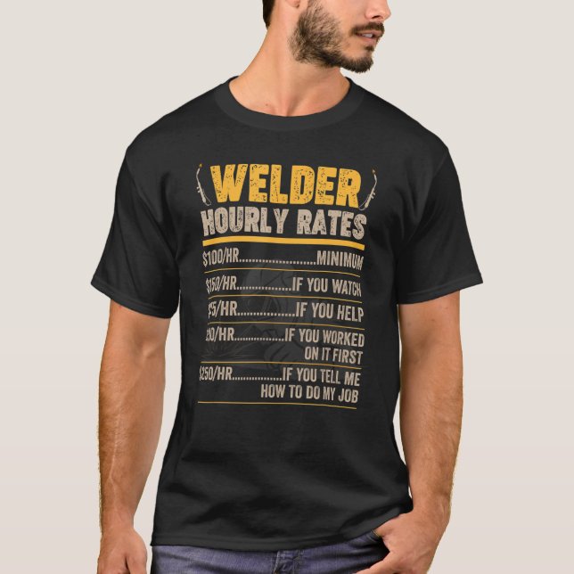Welder Weldin Worker Ironsmith Blacksmith Expert H T-Shirt (Front)