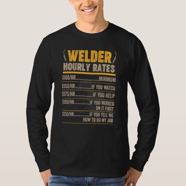 Welder Weldin Worker Ironsmith Blacksmith Expert H T-Shirt (Front)