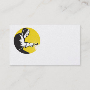 welder welding at work business card