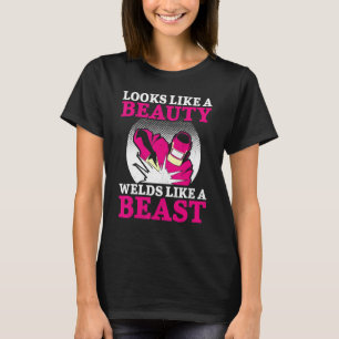 Welder Welding Female Welder Vintage Looks Like A T-Shirt