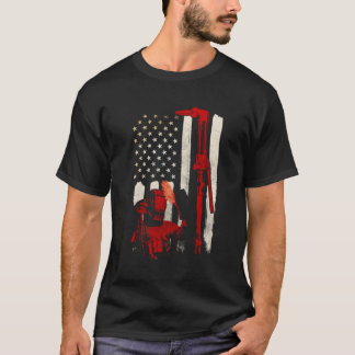 Welder Welding Patriotic American Flag T-Shirt