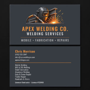 Welder Welding Professional Services Business Card