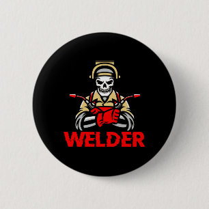 Welder Welding Weld Metal Iron Profession Job Gift 6 Cm Round Badge