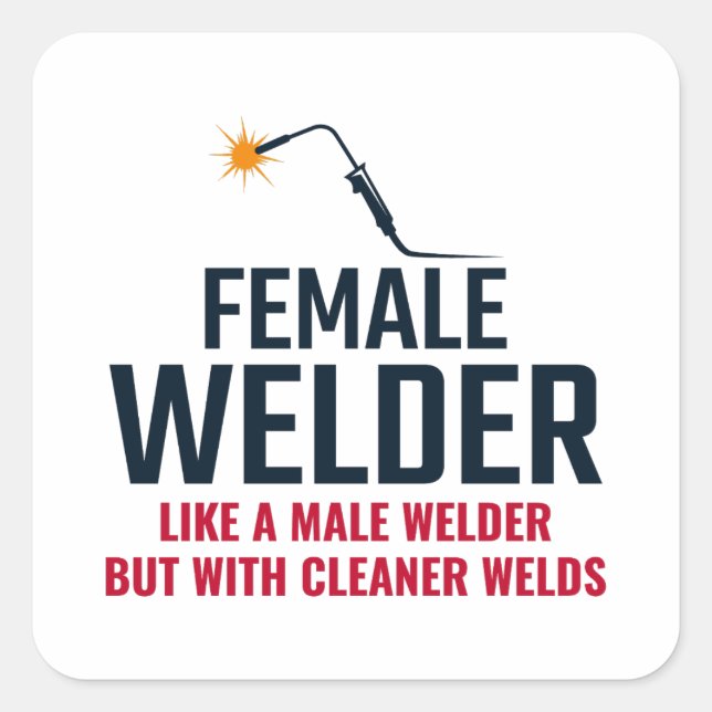 Welder Welding Weld Metal Ironworker Funny Square Sticker (Front)