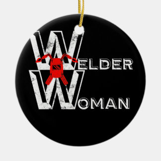 Welder Woman Female Welding Gift Ladies Weld Tech Ceramic Ornament