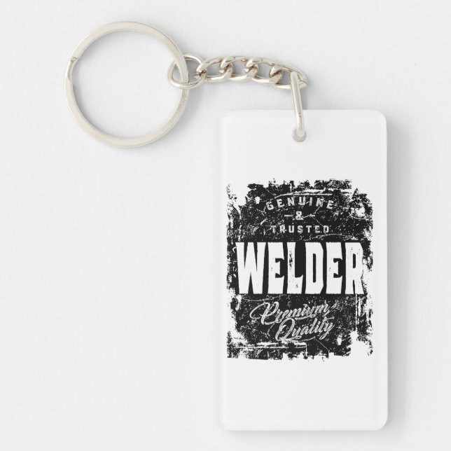 Welder Work Job Title Gift Key Ring (Front)