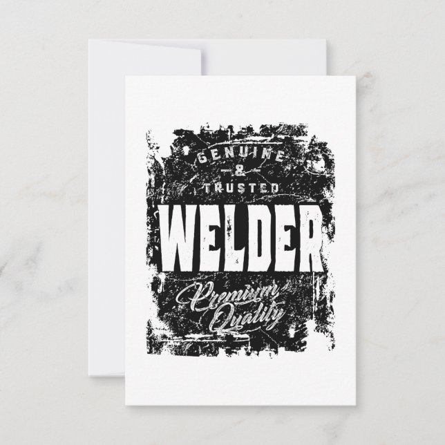 Welder Work Job Title Gift RSVP Card (Front)