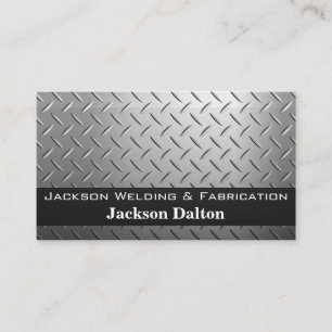 Welder Worker Logo   Metal Steel Rivets  Business Card