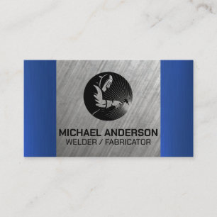 Welder Working on Metal Contractor Builder Business Card