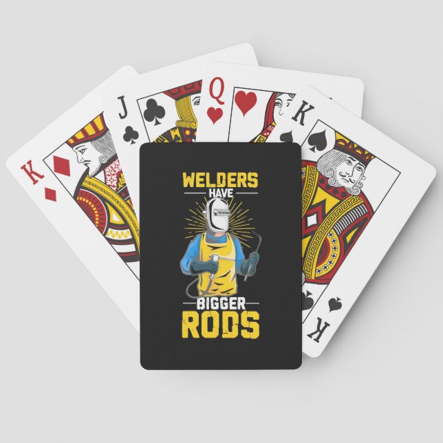 Welders Have Bigger Rods Playing Cards (Back)