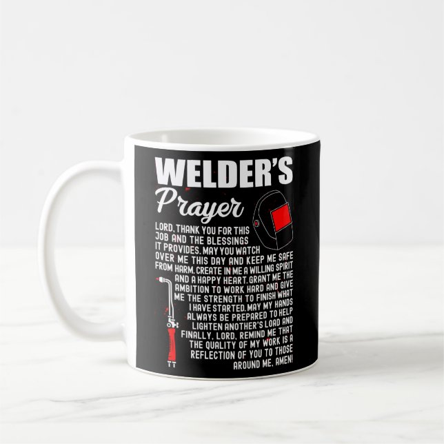 Welder'S Prayer Tig Weld Mig Welder Gtaw Arc Weldi Coffee Mug (Left)