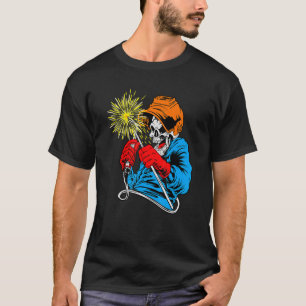 Welding Arc Welder Skeleton Skull Tig Gas Welding T-Shirt