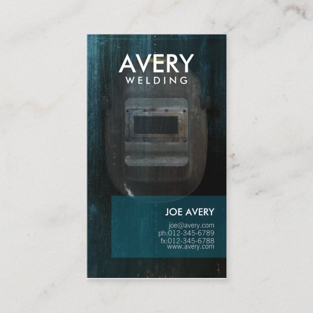 Welding Business Card Welder Mask (Front)