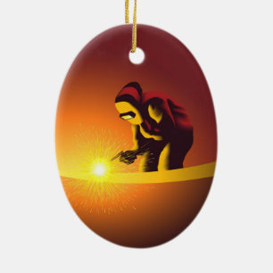 Welding ceramic tree decoration