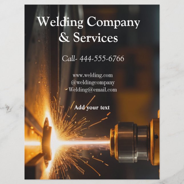 Welding contract construction add name contact no flyer (Front)