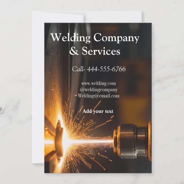 Welding contract construction add name contact no invitation (Front)