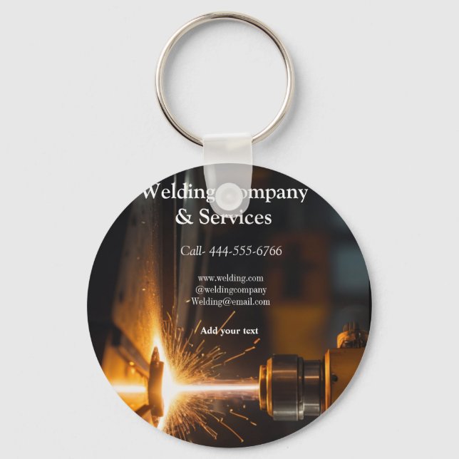 Welding contract construction add name contact no key ring (Front)