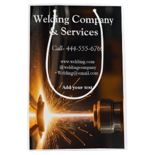 Welding contract construction add name contact no medium gift bag