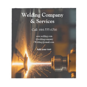 Welding contract construction add name contact no notepad