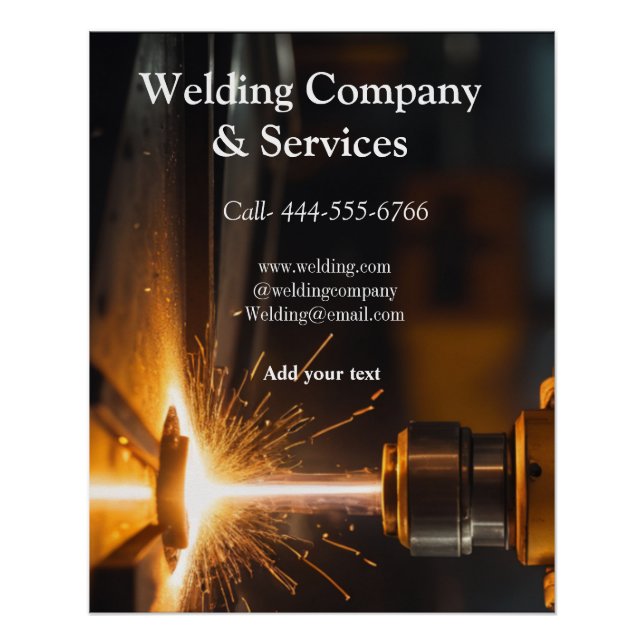 Welding contract construction add name contact no poster (Front)
