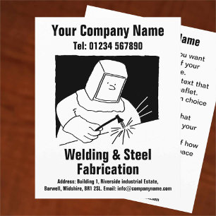 Welding & Fabrication Cartoon Design Flyer