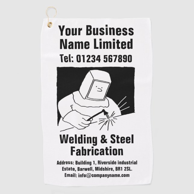Welding & Fabrication Promotional Golf Towel (Front)