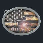 Welding Flag Sparks and Flames Belt Buckle<br><div class="desc">Welding Flag Sparks and Flames</div>